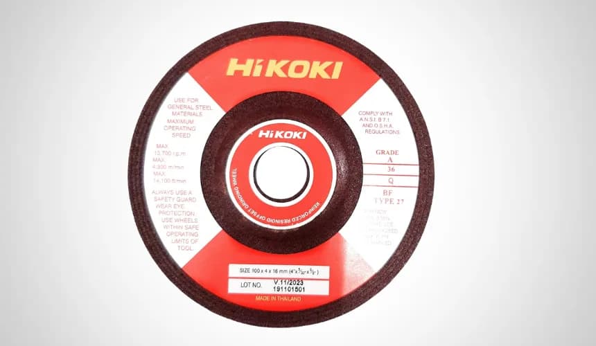Depressed centre grinding wheel for angle grinders, used for weld dressing and stock removal