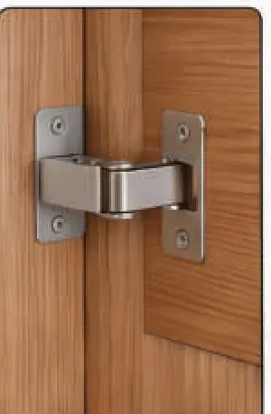 Concealed hinge fitted to a timber door