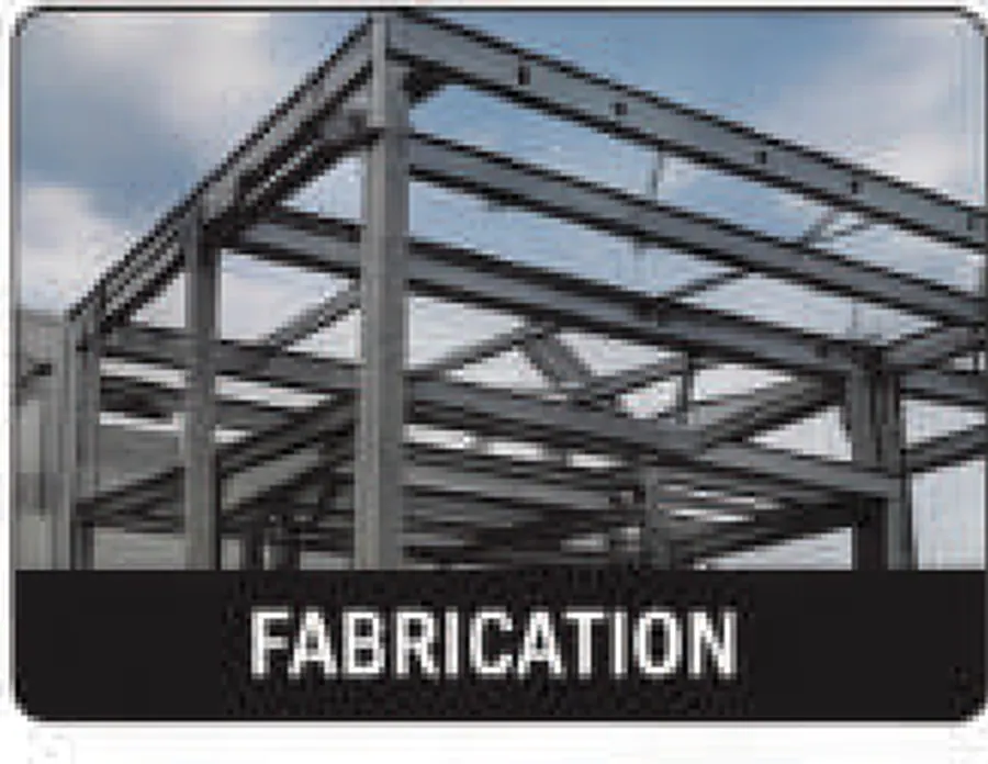 Steel structural fabrication in progress